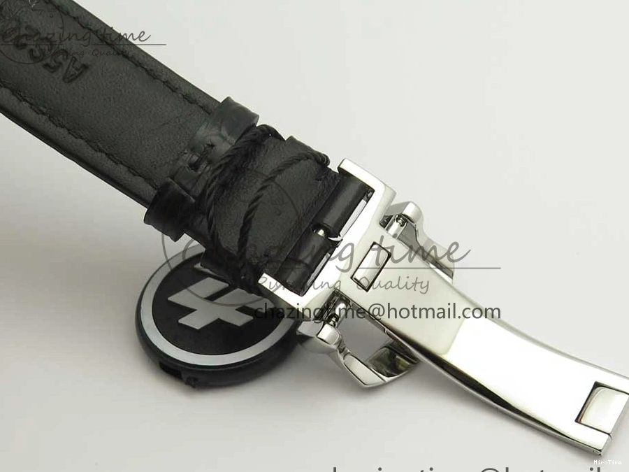 MIROTIME 0123 Portofino IW391001 SS ZK 1:1 Best Edition White Dial Silver Markers on Black Leather Strap A RelaxedFit 7139